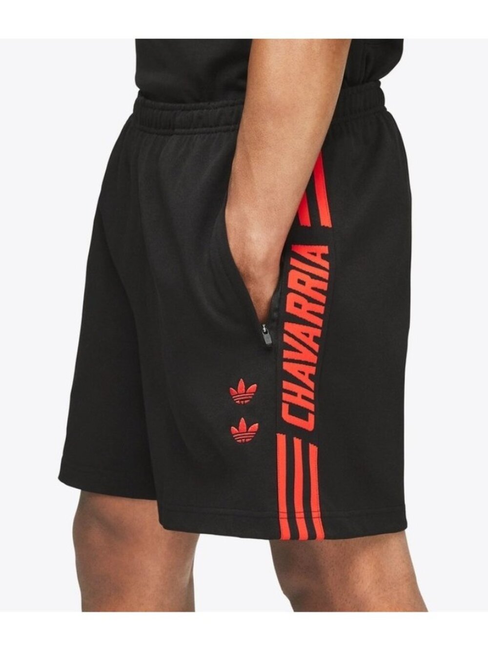 Adidas x Willy Chavarria Gym Short Black Red KB7236 - Men's Size S